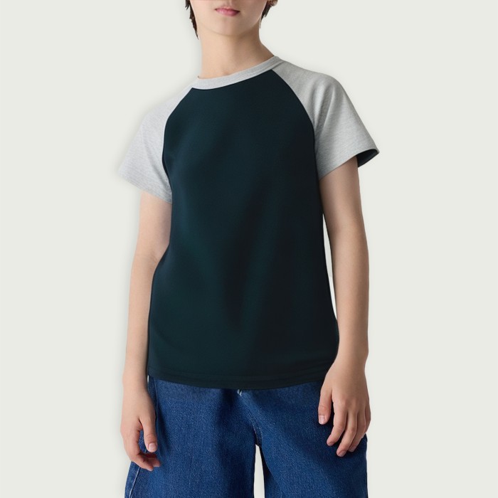 100% cotton knitted summer casual round neck children's top