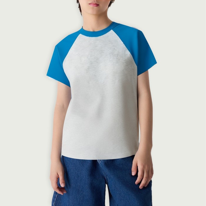 Funny color block childish cotton short-sleeved