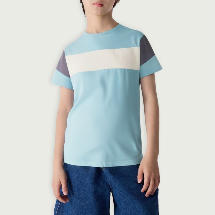 Children's summer cotton quick-drying round neck short-sleeved casual T-shirt