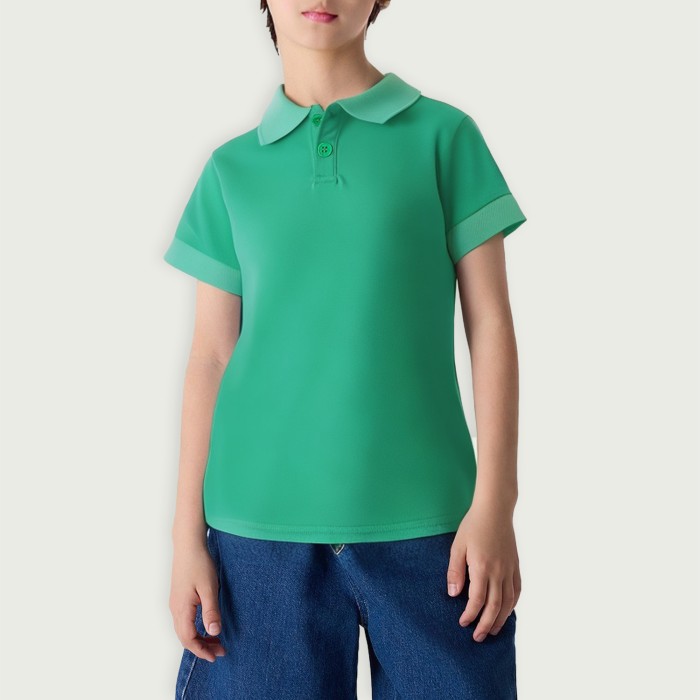 Classic Stripe Solid Mesh Short Sleeve