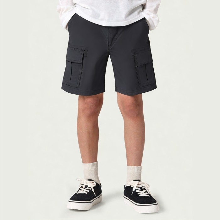 Boys Cotton Uniform Pullover Cargo Shorts