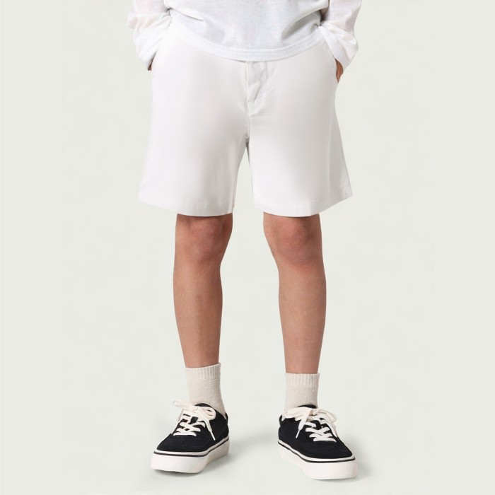Boys' Lace-Up Cotton Twill Shorts