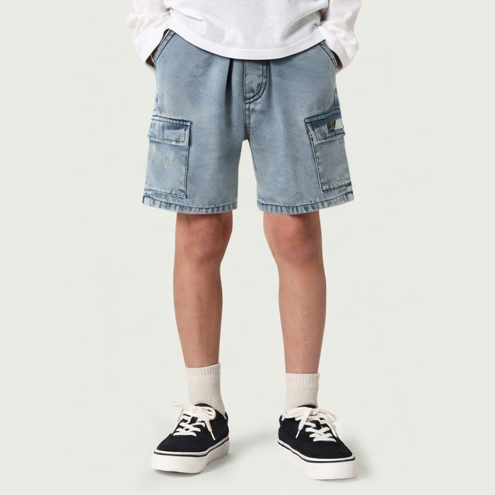 Summer fashion casual children's denim work shorts