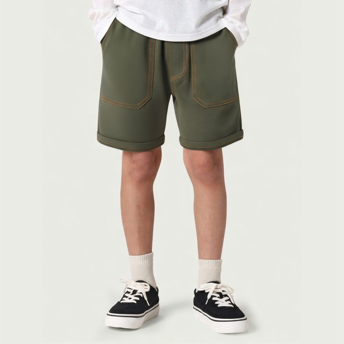 Low-rise elasticated kids casual pants