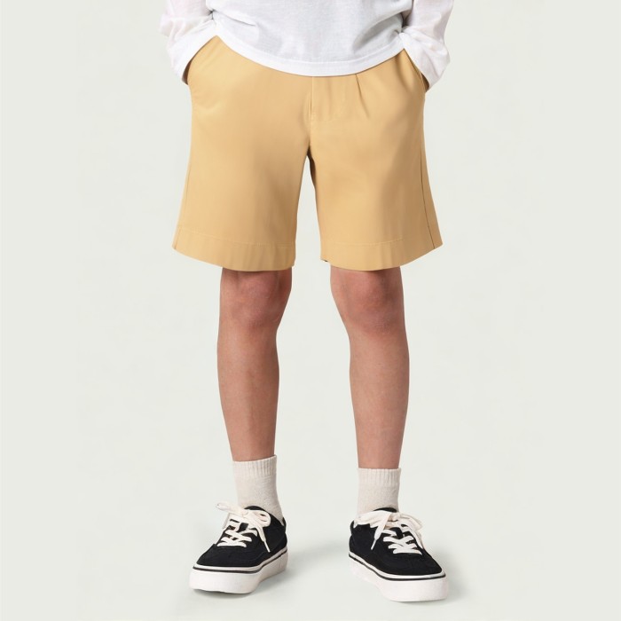 High Quality Boys Solid Color Cotton School Uniform Shorts