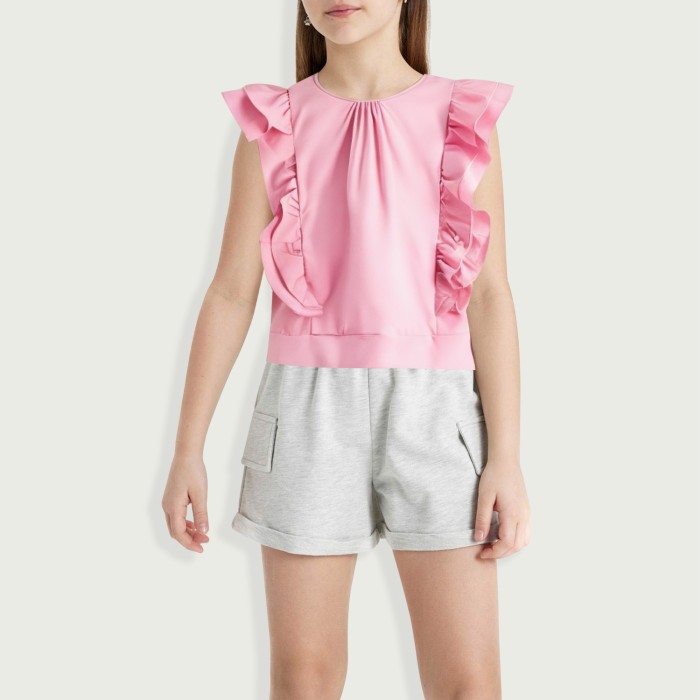 Breathable Eco-friendly Children's Crew Neck Top