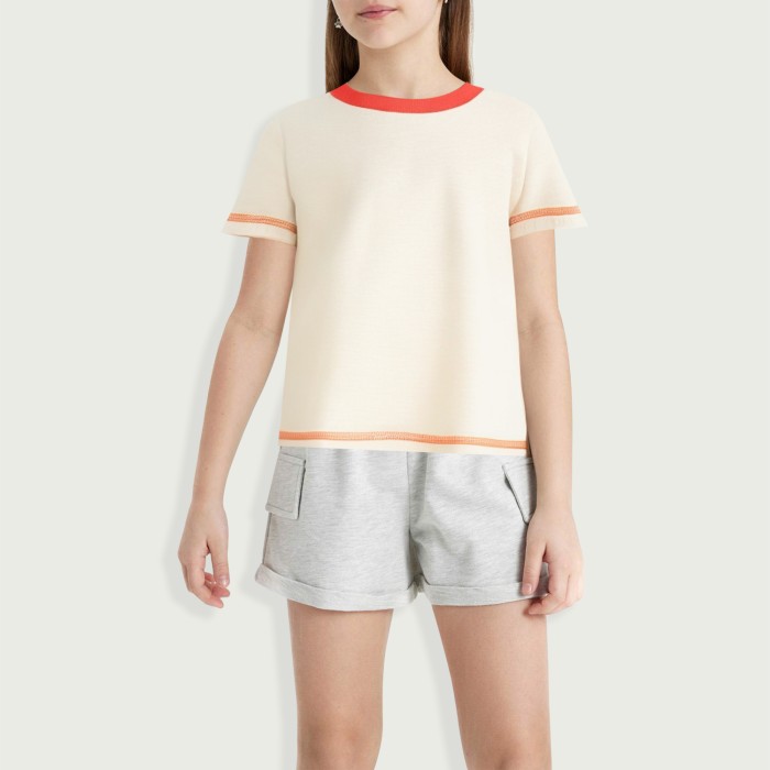 Breathable Anti-Pilling Character Printed Round Neck Half Sleeve Top