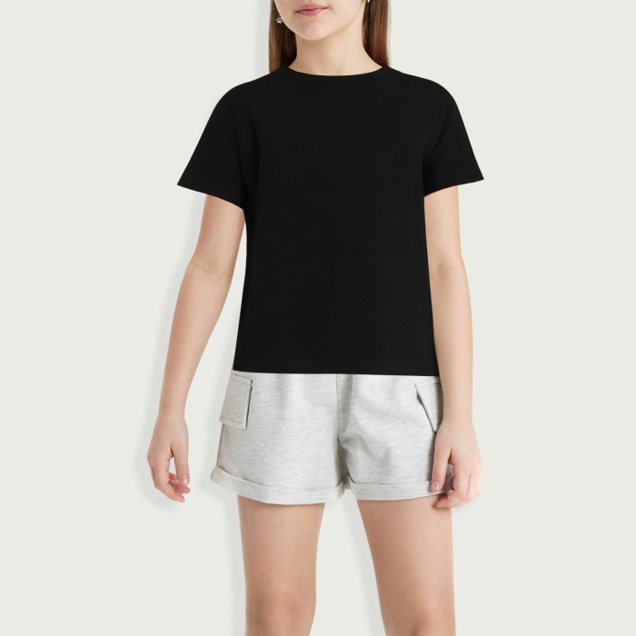 Girls Summer Cotton Embroidered T-shirt