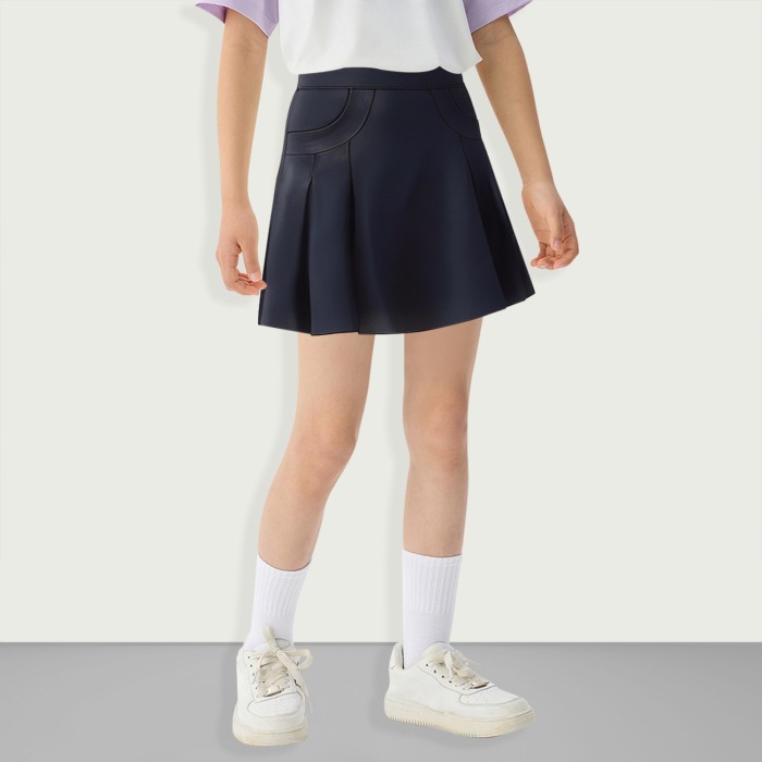 Girls School Uniform Pleated Skateboard Skirt