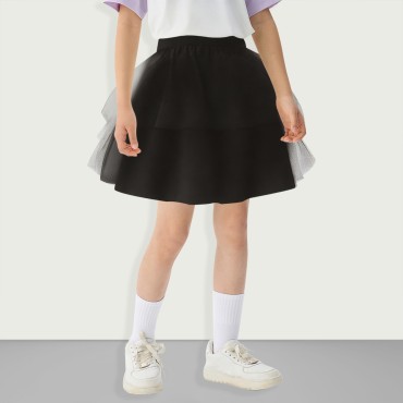 Children's Multi-Layer Fluffy Mesh Mini Slip