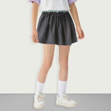High waist simple ruffled mini skirt