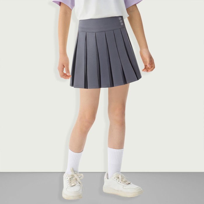 Girls School Uniform Pleated Adjustable Waist Dance Skirt