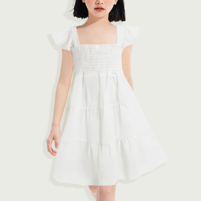 Girls square neck dress