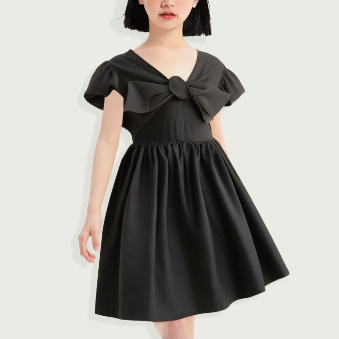 Girls' Linen Cotton Sleeveless Dress