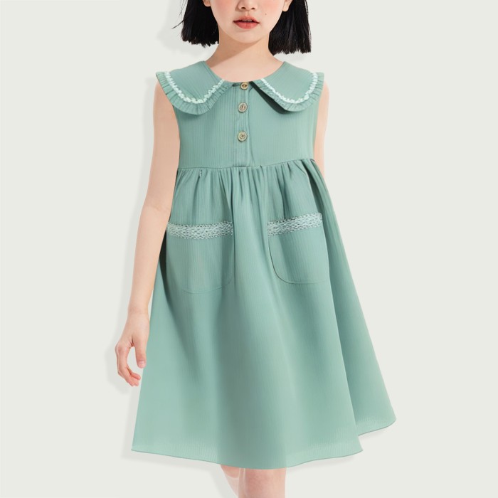 Little Girls Dress Cotton Sleeveless Sundress