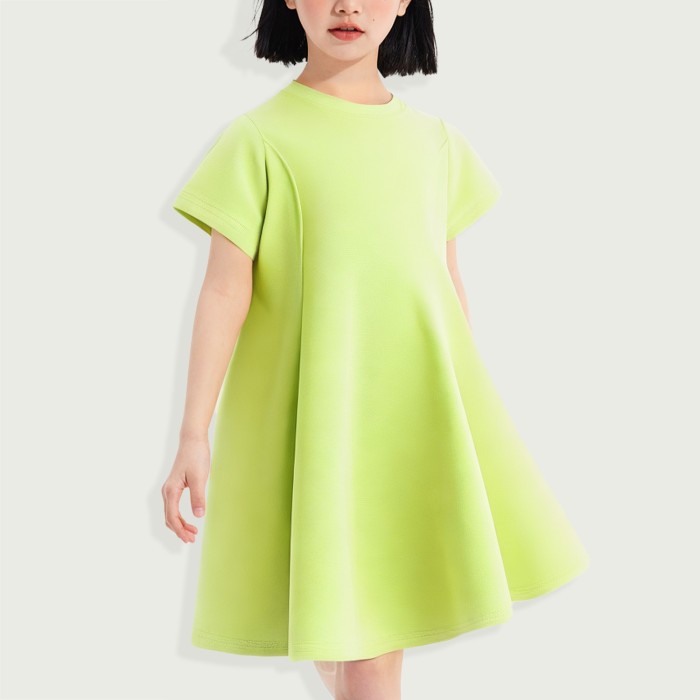 Girls Short Sleeve Swing Dress