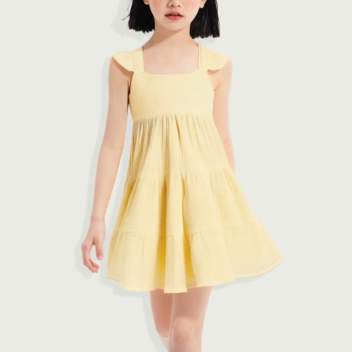 Girls sleeveless gauze dress