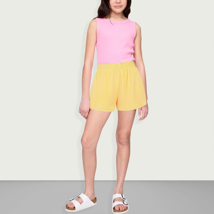 Summer solid color youth casual beach shorts