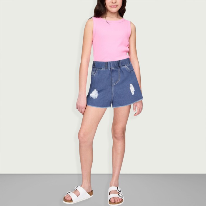 Baby Girls Ripped Denim Shorts