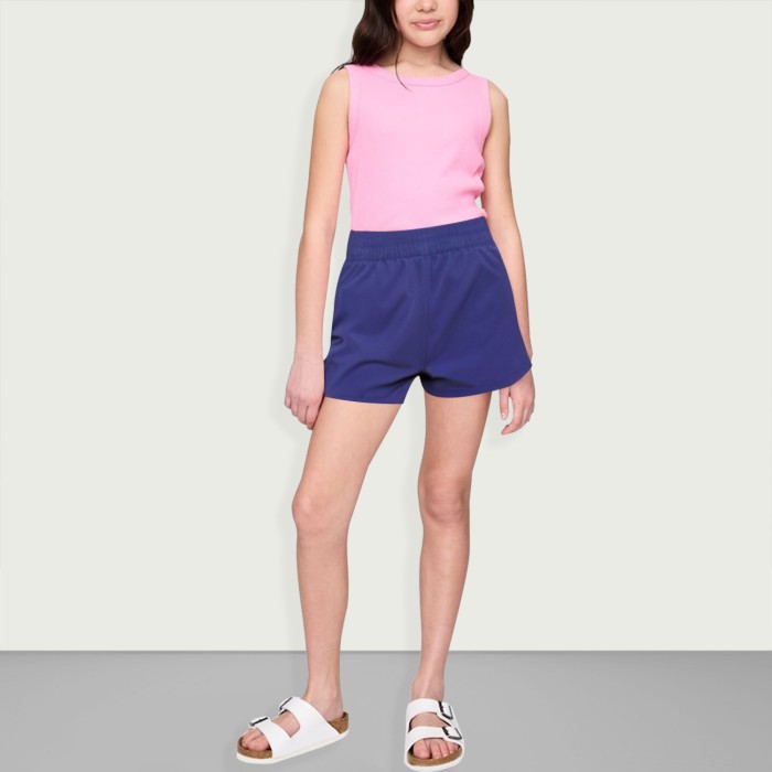 Fashion asymmetric high waist shorts skirt