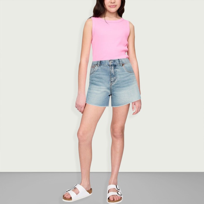 Fashion Kids Casual Ripped Denim Shorts