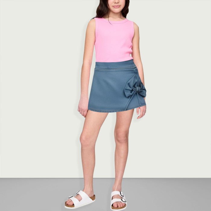 High waist elastic waist cute casual shorts skirt