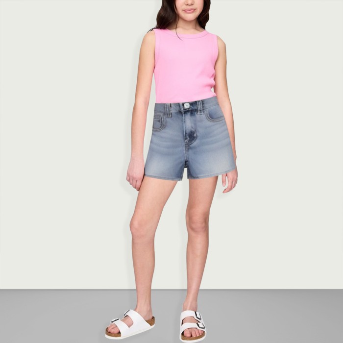 Girls Comfort Slim Fit Denim Shorts
